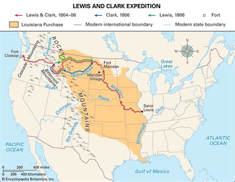 Louisiana Purchase Map Lewis And Clark