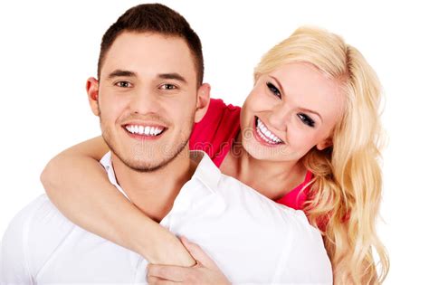 Man Giving A Piggyback Ride To His Girlfriend Stock Image Image Of
