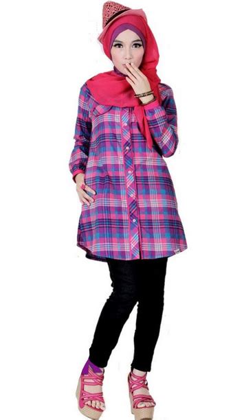 Kain satin ini juga memiliki keunikan tersendiri. Desain kemeja muslim wanita modern - Koleksi Baju Gamis ...