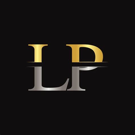 Plantilla de vectores de diseño de logotipo de letra LP inicial Abstracto Negro Letra LP logo