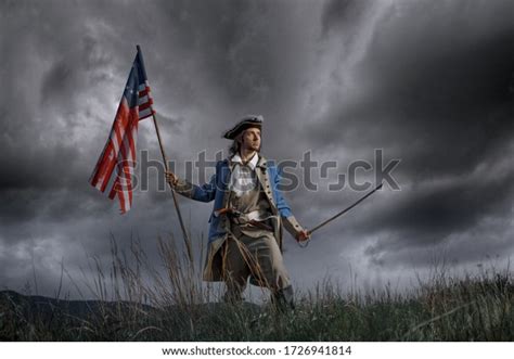 Man United States War Independence Soldier Stock Photo Edit Now