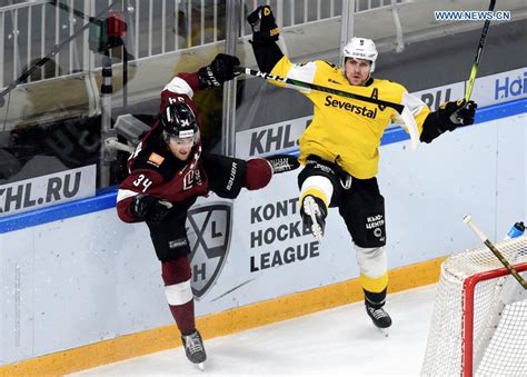 Kontinental Hockey League Dinamo Riga Vs Severstal Cherepovets Xinhua English News Cn