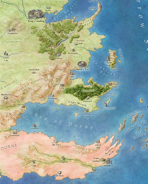 A Mini Map To Show The Distance From Dorne To Kings Landing No Wonder