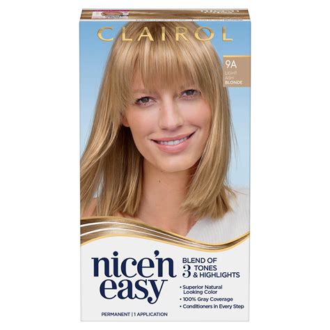 Clairol Nicen Easy Permanent Hair Color Creme 9a Light Ash Blonde Hair Dye 1 Application