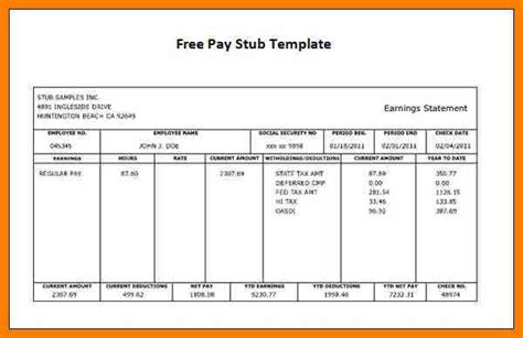 Blank Pay Stubs Template Famous 5 Excel Pay Stub Template Free Of 32