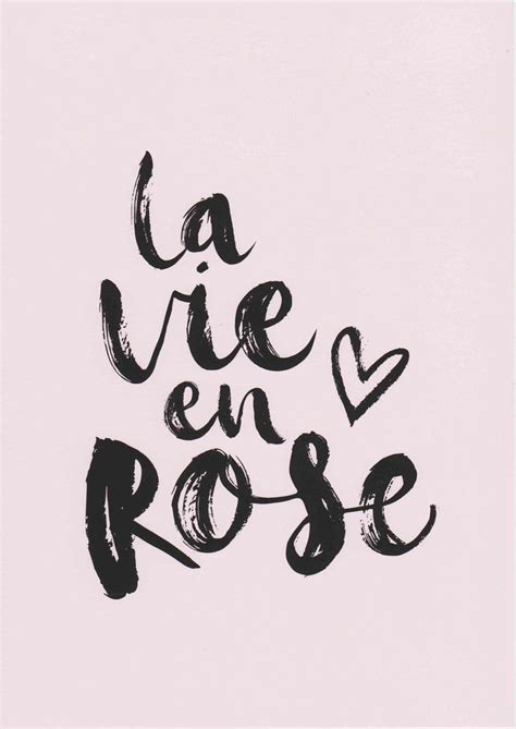 Fiver Friday La Vie En Rose Print French Prints Girls Room Etsy