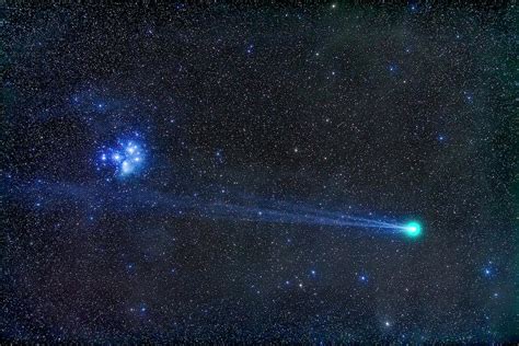 Comet Lovejoy And The Pleiades Jan 18 Photograph By Alan Dyer Fine