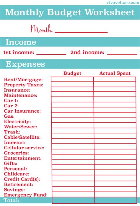 Free Printable Expense Sheet