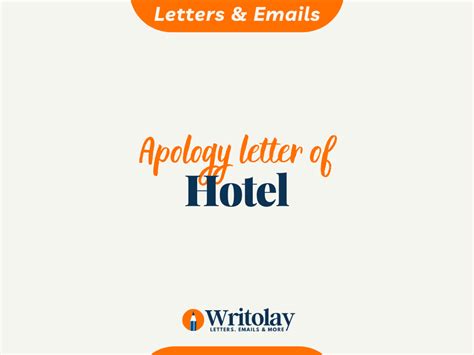 Apology Letter To Hotel Guest 6 Sample Templates Writolaycom