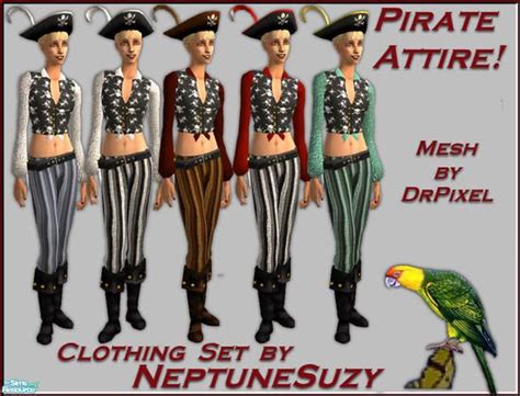 Set Of 5 Pirate Outfits For Women Enjoy Found In Tsr Category Sims 2