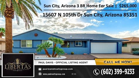 Sun City Home For Sale 15607 N 105th Dr Sun City Arizona Real Estate