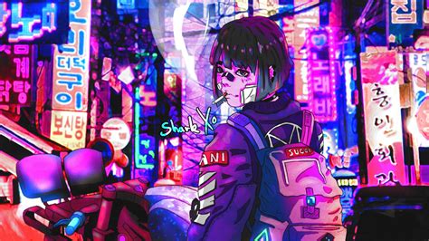 Neon Anime Wallpaper 4k Iphone 1280x2120 Anime Girl City Night Neon