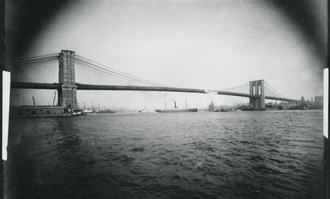 Brooklyn Bridge Under Construction Viewed From The Manhattan Side