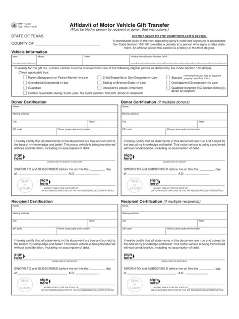 Affidavit Of Gift Form Free Templates In Pdf Word Throughout Car Gift Letter Template