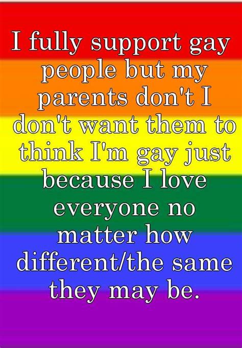 I Fully Support Gay People But My Parents Dont I Dont Want Them To