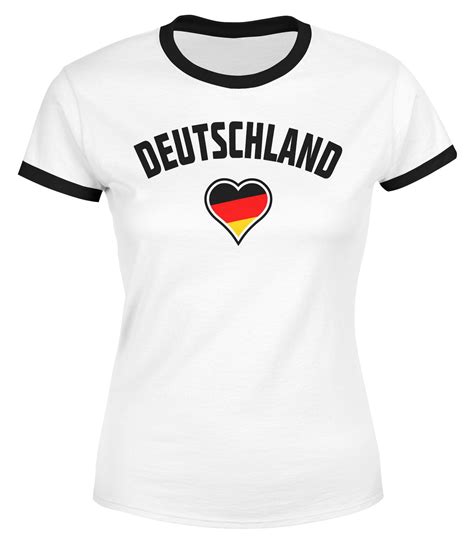 90x150 cm die deutschland fan fahne hat einen doppelt umnähten rand und ist mit 2 metallösen zum. Damen WM-Shirt Deutschland Herz 2018 Retro Trikot-Look ...