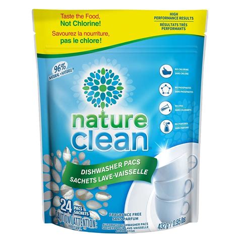 Nature Clean Automatic Dishwasher Pacs Unscented 24 Count Walmart