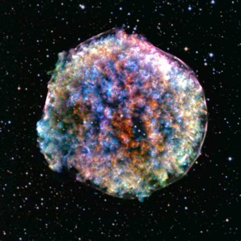 Clumpy Looking Supernova Remnant Tycho Captured By Nasas Chandra X Ray