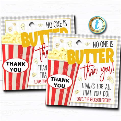 Free Printable Popcorn Gift Tags Printable Word Searches