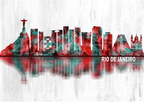 Rio De Janeiro Brazil Skyline 2 Mixed Media By Nextway Art Fine Art