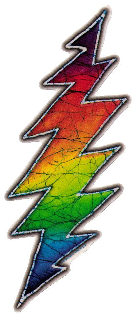 Wa078 Grateful Dead Rainbow Lightening Bolt Sticker Decal