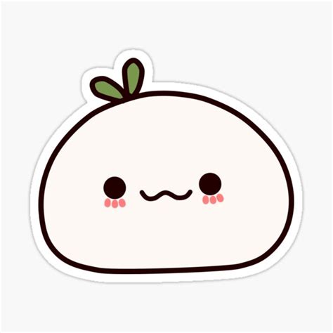 Kawaii Mochi Plant Sticker For Sale By Miitee Redbubble