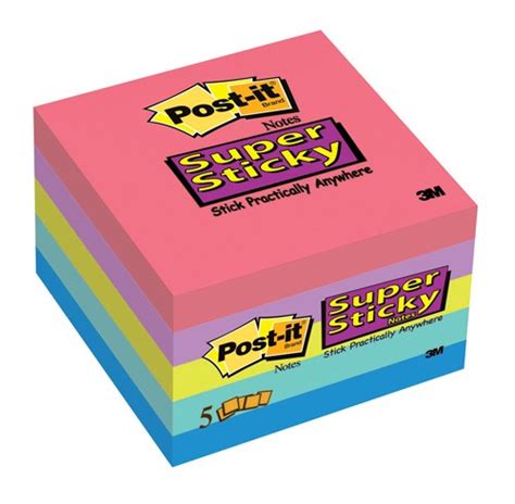 M Post It Super Sticky Notes Prints Pack Assorted Ultra Colours