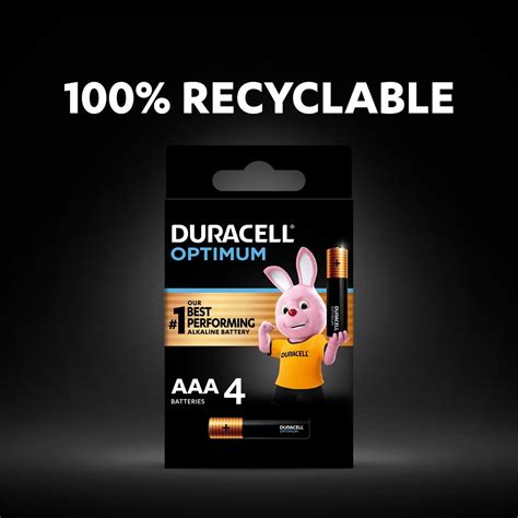 Duracell Optimum Type Aaa Alkaline Batteries Pack Of 4 Online At Best