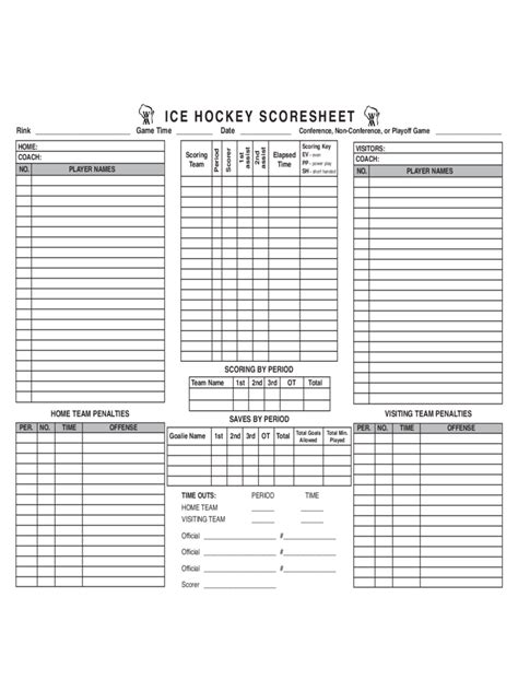 2024 Hockey Score Sheet Fillable Printable Pdf And Forms Handypdf