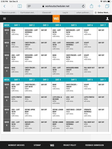 Https://techalive.net/worksheet/printable Worksheet Mbf Workout Calendar