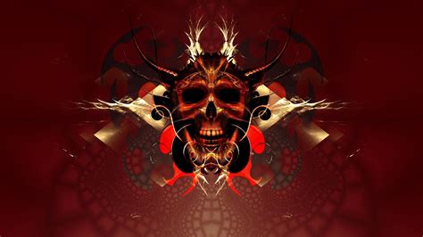 Dark Skull Artistic Red Wallpaper Punk Wallpaper Full Hd Wallpaper
