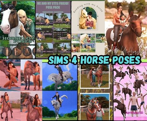 29 Amazing Sims 4 Horse Poses Foal Poses Show Horse Poses And Rider