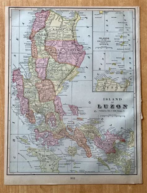 Antique Map 1903 Island Of Luzon Philippines 11 X 14 1 2 Original 19 99 Picclick