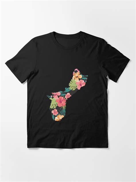 Guam Map Floral T Shirt For Sale By Personalitee Redbubble Guam