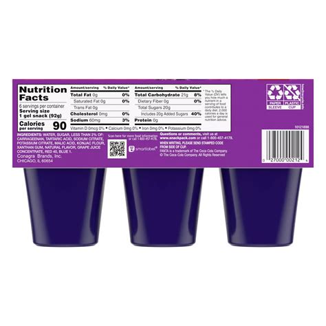 Snack Pack Fanta Grape Juicy Gels Cups Shop Pudding And Gelatin At H E B