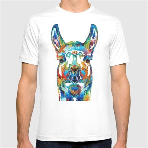 Colorful Llama Art The Prince By Sharon Cummings T Shirt By Sharon