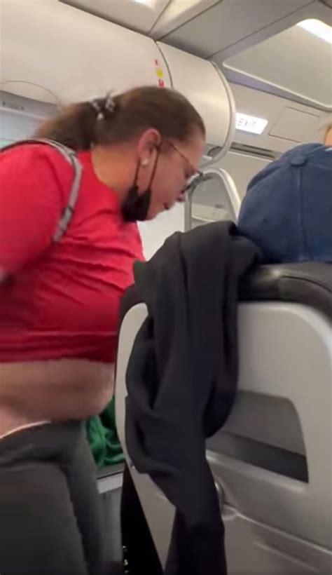 Bizarre Moment Woman Pulls Down Her Pants Mid Flight Video
