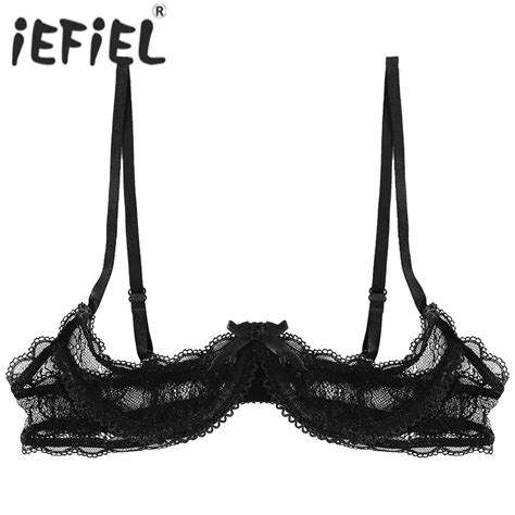 Sexy Lingerie Sheer Lace Bra Bralette Adjustable Straps 14 Cups Push