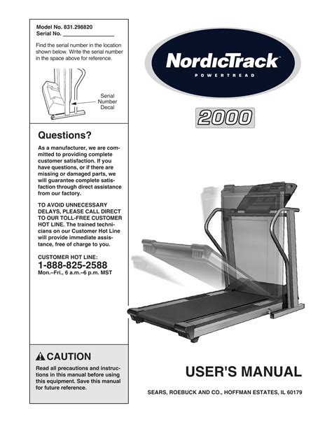 Nordictrack 3000 R Treadmill Manual