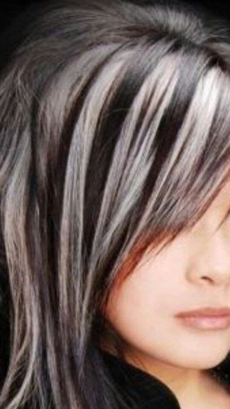 36 Super Ideas For Hair Highlights And Lowlights Chunky Gray Hair