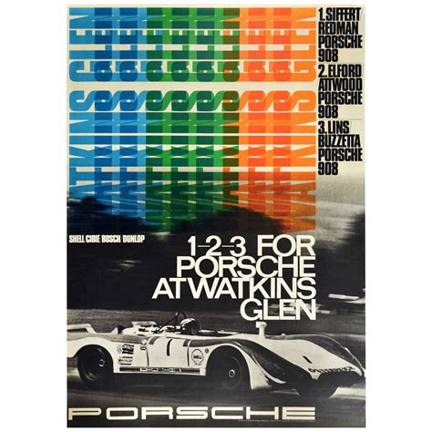 Original Vintage Auto Racing Poster World Champion 1965 Ford Cobra