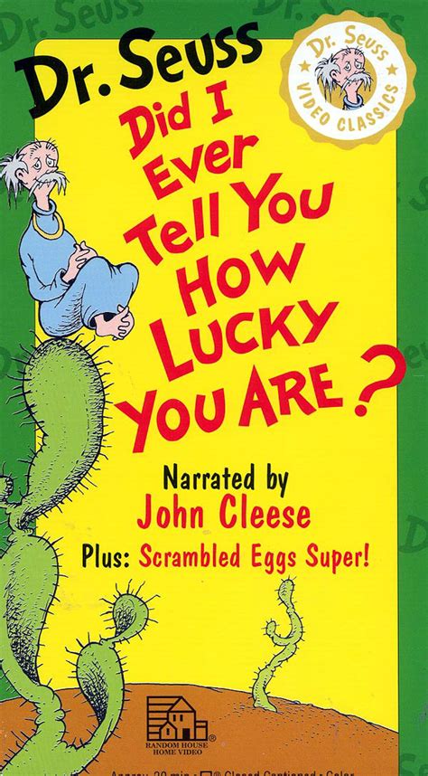 dr seuss did i ever tell you how lucky you are where to watch and stream tv guide