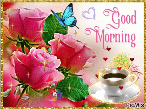 Beautiful Floral Good Morning  Beautiful Rose Tea Good Morning Good