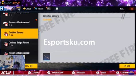 Garena indonesia kembali mengadakan event top up. Event Top Up FF Kulgar Skin Katana Booyah Day Free Fire ...