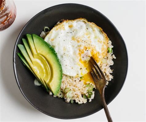 Rice Bowl With Fried Egg And Avocado Recipe Avocado Recipes