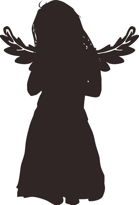 Silhouette Little Girl Young Png Picpng