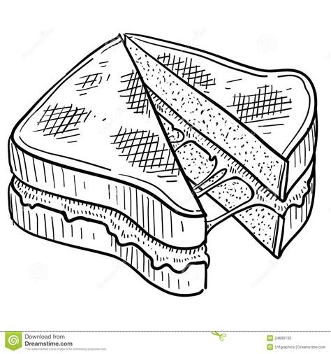 Maybe you would like to learn more about one of these? Grilled Cheese Sandwich Sketch Stock Vector - Illustration ...
