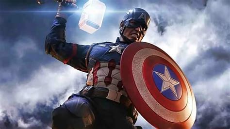 Captain America With Shield And Thor Hammer Mjölnir Splikat