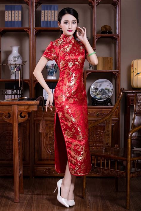 Buy Shanghai Story Short Sleeve Qipao Dress National