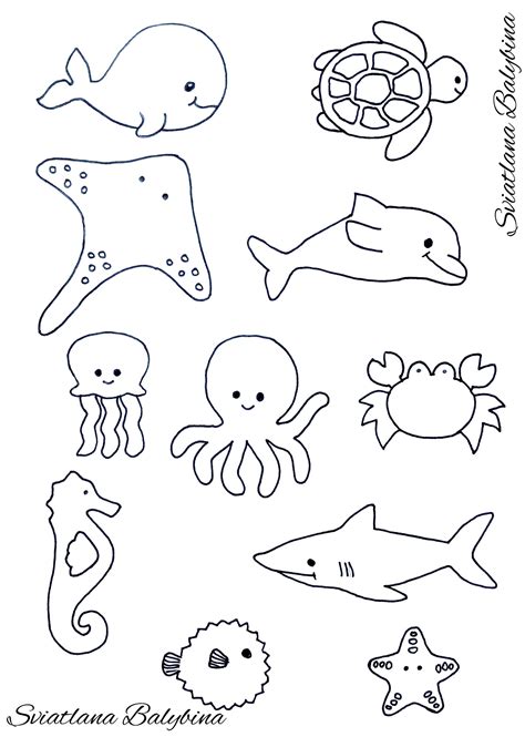 Sea Animals Coloring Pages Kidsworksheetfun